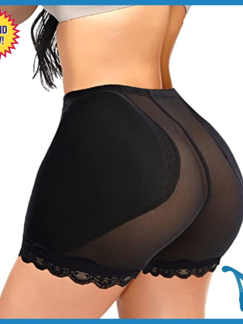 Medium Shapewear Padded Panties Butt Enhancer Hip Dip Pads Compression - Picture 3 of 6